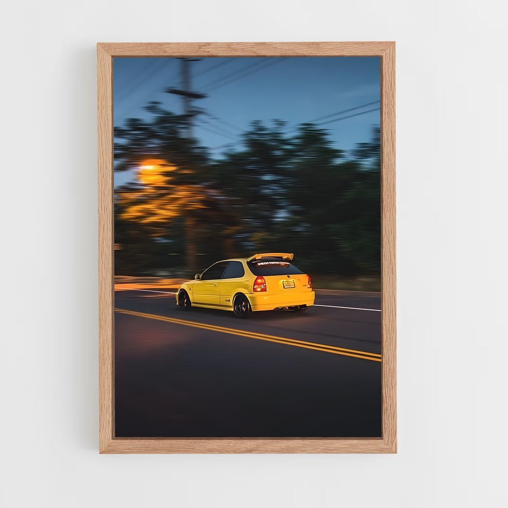 Poster Civic type phares – affiche Honda (vue 4)